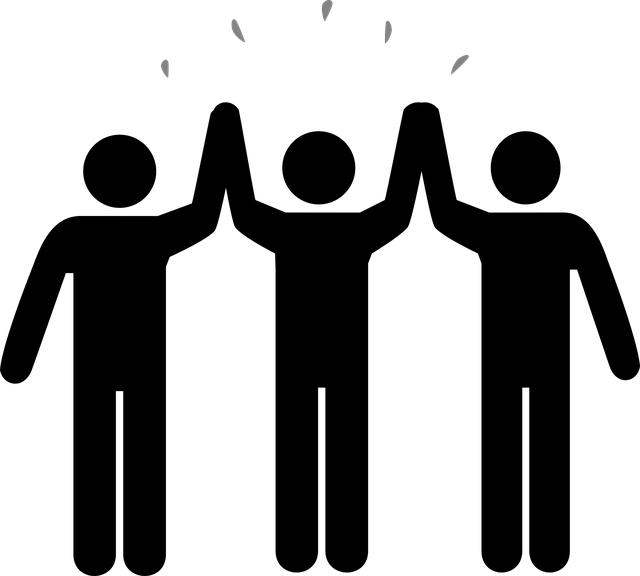 Icon of three people giving each other high fives