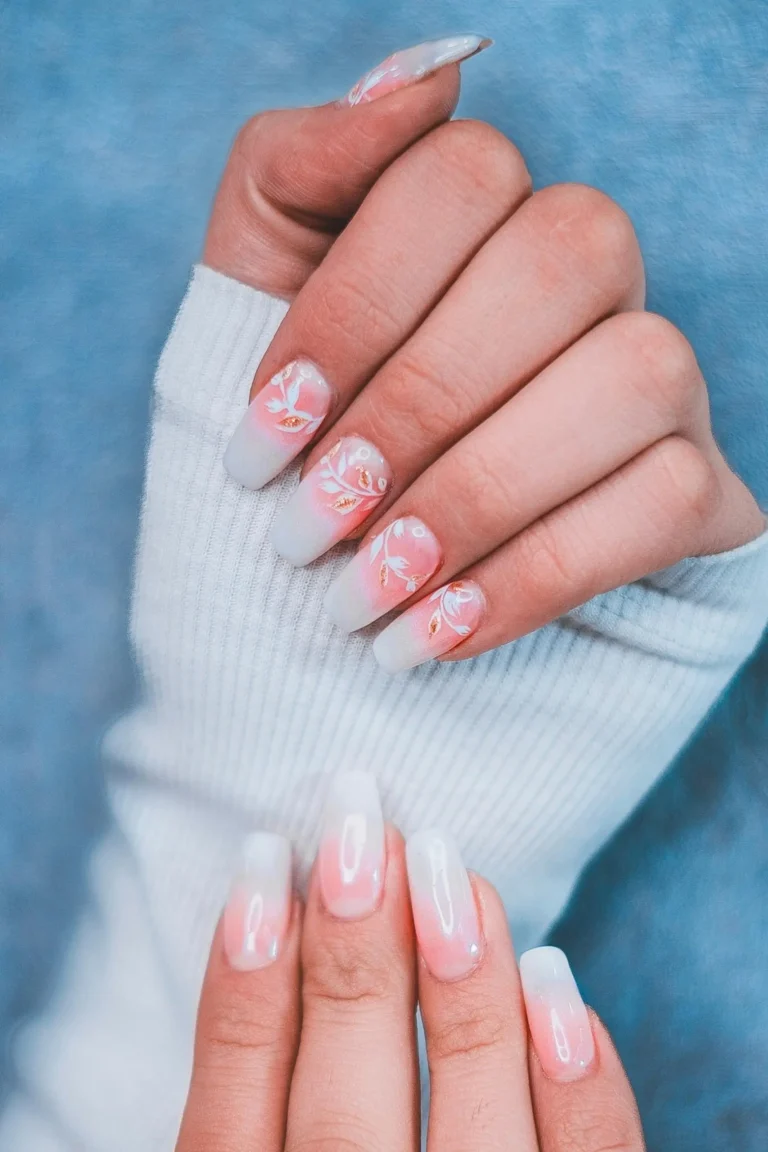 Top view a woman freshly done nails